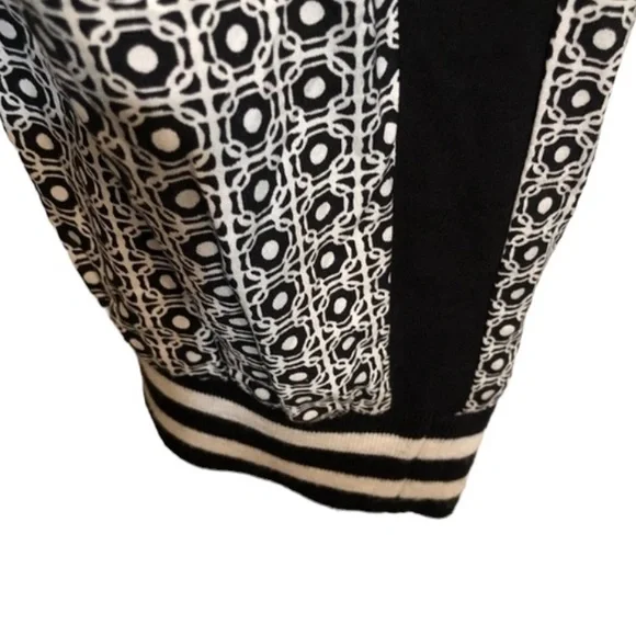 Vanilla Star size large Black & White print silky joggers black tux strip - Picture 9 of 14